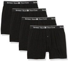 Boxers Beverly Hills Polo Club Para Hombre Negro Paquete De 4 - Venta Internacional.