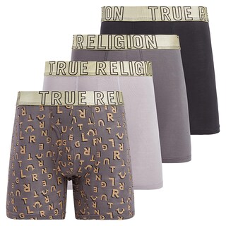 Foto 1 | Foto 1 | Boxers Ajustados True Religion De Modal Stretch Paquete De 4 Para Hombre Negro/dorado - Venta Internacional.