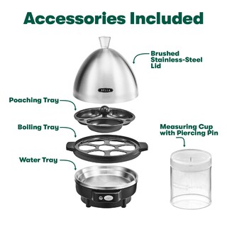 Foto 3 | Foto 3 | Cocedor De Huevos Eléctrico Bella Rapid Auto Shut 7 Huevos Negro - Venta Internacional.