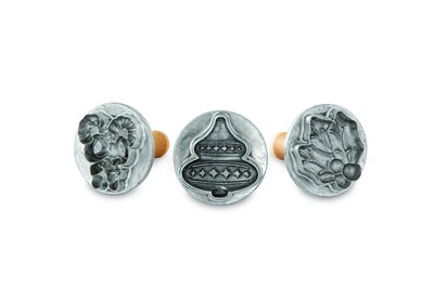 Foto 1 | Foto 1 | Sellos Para Galletas Nordic Ware Holiday Cast Redondos 3 Cm Plateados - Venta Internacional.