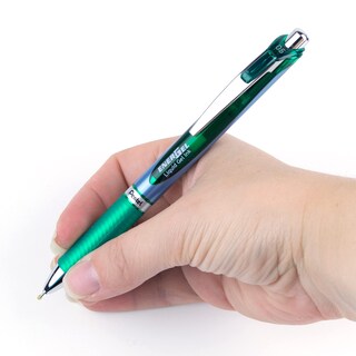 Foto 6 | Foto 6 | Bolígrafo Pentel Energel Deluxe Rtx Retráctil Gel Líquido Punta Fina Tinta Verde X12 - Venta Internacional.