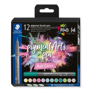 Foto 1 | Foto 1 | Set De 12 Marcadores Pincel Staedtler Pigment Arts Colores Pastel - Venta Internacional.