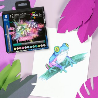 Foto 7 | Foto 7 | Set De 12 Marcadores Pincel Staedtler Pigment Arts Colores Pastel - Venta Internacional.