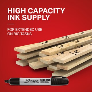 Foto 4 | Foto 4 | Rotuladores Permanentes Sharpie Pro Tamaño King Punta Cincelada 12 Unidades Color Rojo - Venta Internacional.