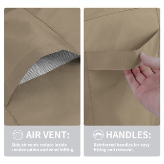 Foto 6 | Foto 6 | Funda Para Fogata Exterior Cuadrada Fácil De Usar 112x112x61 Cm Camel - Venta Internacional.