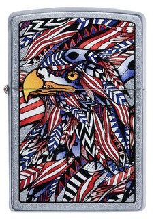Foto 2 | Foto 2 | Encendedor De Bolsillo Zippo Con Diseño De Águila Americana Street Chrome - Venta Internacional.