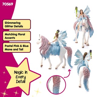 Foto 3 | Foto 3 | Figura De Juguete Princesa Hada Eyela De Schleich Bayala Con Unicornio Brillante - Venta Internacional.