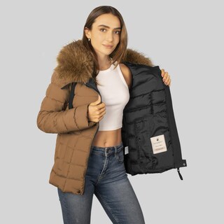 Foto 4 | Foto 4 | Chamarra Corta Capitonada Para Mujer Con Capucha Greenlander Cafe