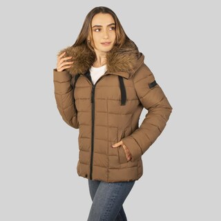 Foto 5 | Foto 5 | Chamarra Corta Capitonada Para Mujer Con Capucha Greenlander Cafe