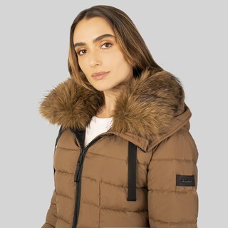 Foto 6 | Foto 6 | Chamarra Corta Capitonada Para Mujer Con Capucha Greenlander Cafe