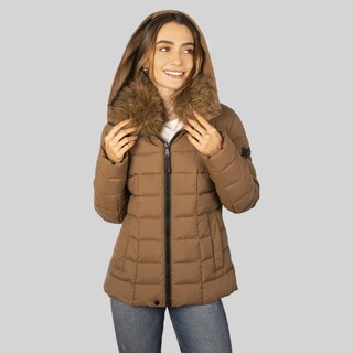 Foto 7 | Foto 7 | Chamarra Corta Capitonada Para Mujer Con Capucha Greenlander Cafe