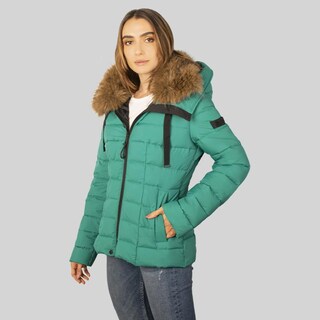 Foto 5 | Foto 5 | Chamarra Corta Capitonada Para Mujer Con Capucha Greenlander Verde