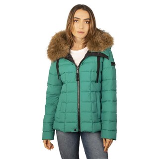 Foto 1 | Foto 1 | Chamarra Corta Capitonada Para Mujer Con Capucha Greenlander Verde