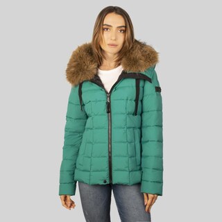 Foto 3 | Foto 3 | Chamarra Corta Capitonada Para Mujer Con Capucha Greenlander Verde