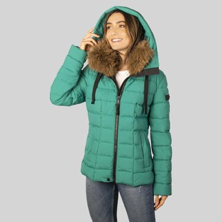 Foto 7 | Foto 7 | Chamarra Corta Capitonada Para Mujer Con Capucha Greenlander Verde