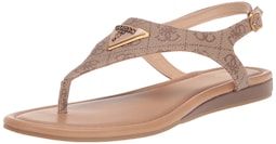 Sandalia Guess Unali Mujer Beige 210 Talla 6 - Venta Internacional.