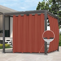 Cortinas Para Exterior Impermeables Easy-going Para Terraza Color Rojo Terra - Venta Internacional.