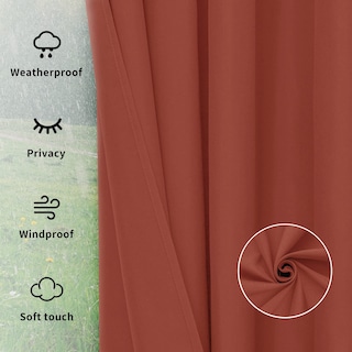 Foto 6 | Foto 6 | Cortinas Para Exterior Impermeables Easy-going Para Terraza Color Rojo Terra - Venta Internacional.