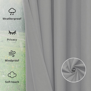 Foto 6 | Foto 6 | Cortinas Para Exterior Impermeables Easy-going 110x108 Cm Gris Claro - Venta Internacional.