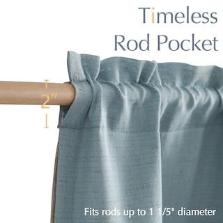 Foto 6 | Foto 6 | Cortina De Bandó Jinchan De Lino Texturizado Blackout 45 Cm Azul - Venta Internacional.