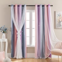 Cortinas Xidi Tema De Princesa Unicornio Para Dormitorio Infantil 213x213cm - Venta Internacional.