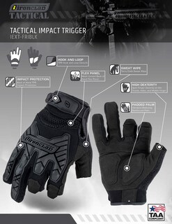 Foto 5 | Foto 5 | Guantes Tácticos Framer Impact Iext-friblk-02-s Negros - Venta Internacional.