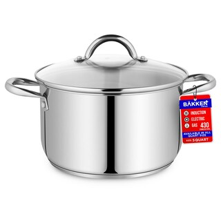 Foto 1 | Foto 1 | Olla Stockpot Bakken-swiss Deluxe De Acero Inoxidable De 5 Litros Con Tapa - Venta Internacional.