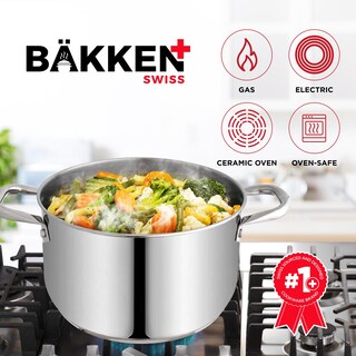 Foto 5 | Foto 5 | Olla Stockpot Bakken-swiss Deluxe De Acero Inoxidable De 5 Litros Con Tapa - Venta Internacional.