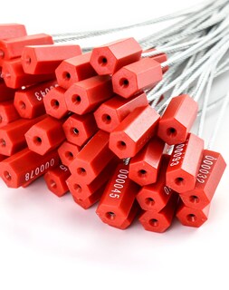 Foto 2 | Foto 2 | Sellos De Cable De Seguridad Qwork Antimanipulación Numerados Rojos 50 Unidades - Venta Internacional.