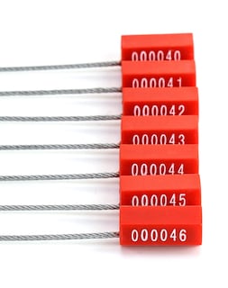 Foto 3 | Foto 3 | Sellos De Cable De Seguridad Qwork Antimanipulación Numerados Rojos 50 Unidades - Venta Internacional.