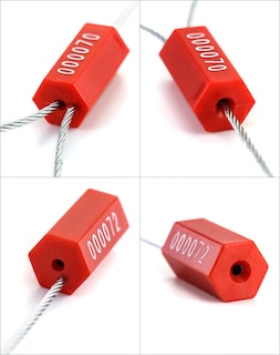 Foto 5 | Foto 5 | Sellos De Cable De Seguridad Qwork Antimanipulación Numerados Rojos 50 Unidades - Venta Internacional.