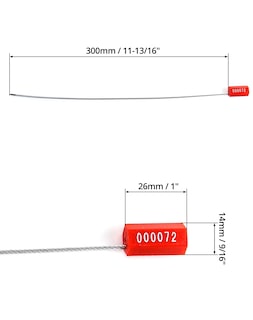 Foto 6 | Foto 6 | Sellos De Cable De Seguridad Qwork Antimanipulación Numerados Rojos 50 Unidades - Venta Internacional.