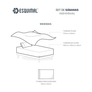 Foto 8 | Foto 8 | Sábana Individual Esquimal Verde