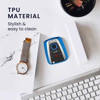 Foto 4 | Foto 4 | Funda Para Llave Kwmobile Compatible Con Bmw Acabado Azul Brillante - Venta Internacional.