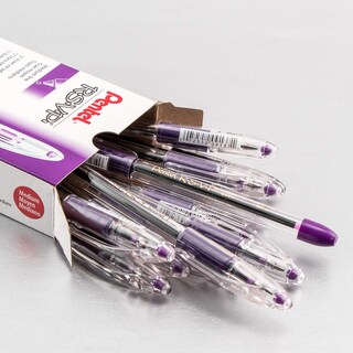 Foto 2 | Foto 2 | Bolígrafo Pentel R.s.v.p. Stick 1 Mm Tinta Violeta X12 - Venta Internacional.