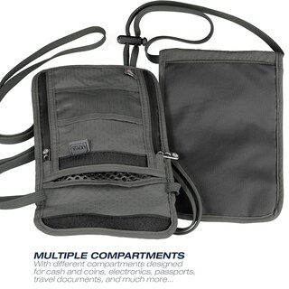 Foto 5 | Foto 5 | Cartera De Viaje Lewis N. Clark Stash Neck Con Bloqueo Rfid Color Carbón - Venta Internacional.