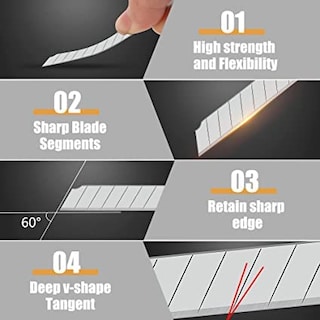 Foto 3 | Foto 3 | Cuchillas De Repuesto Mulwark 100 Piezas 9mm Segmentadas 60 Grados - Venta Internacional.