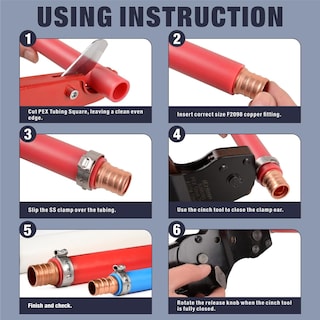 Foto 6 | Foto 6 | Herramienta De Abrazadera Para Tubo Pex Con Carraca Para Abrazaderas De Acero Inoxidable Iwiss - Venta Internacional.