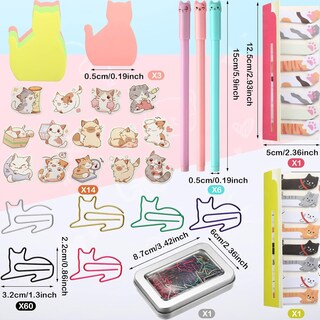 Foto 2 | Foto 2 | Juego De Papelería Outus Con Diseño De Gato Para Amantes De Los Gatos - Venta Internacional.