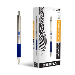 Foto 1 | Foto 1 | Bolígrafo De Gel Retráctil Zebra Pen G-402 Con Punta Fina De 0.5 Mm Y Cuerpo De Acero Inoxidable - Venta Internacional.