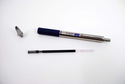 Foto 2 | Foto 3 | Bolígrafo De Gel Retráctil Zebra Pen G-402 Con Punta Fina De 0.5 Mm Y Cuerpo De Acero Inoxidable - Venta Internacional.