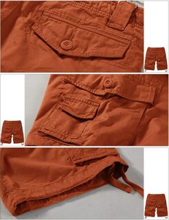 Foto 6 | Foto 6 | Bermuda Cargo Match Comfort Para Hombre Naranja Talla M/30 - Venta Internacional.