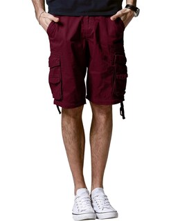 Foto 3 | Foto 3 | Bermudas Cargo De Algodón Twill Para Hombre Talla M/30 Color Burdeos - Venta Internacional.