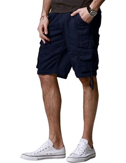 Foto 4 | Foto 4 | Bermuda Cargo Match Twill Confortável Para Homem Azul Tamanho 4xl/40 - Venta Internacional.