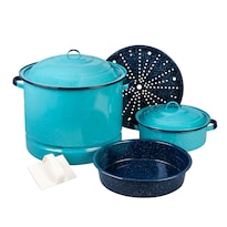 Kit Tamalero Cinsa De Acero Vitrificado 7 Piezas