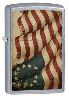 Foto 1 | Foto 1 | Encendedor Zippo 1776 Bandera Americana Street Chrome 76128 - Venta Internacional.