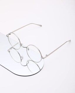 Foto 4 | Foto 4 | Anteojos Pro Acme Retro Redondos Con Montura Metálica Y Lentes Transparentes Plata - Venta Internacional.