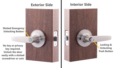 Foto 2 | Foto 2 | Palanca De Puerta Copper Creek Dl1231ss Daley Pulsador Privacy - Venta Internacional.