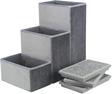 Foto 7 | Foto 7 | Pet Stairs Trixie Velour De 3 Peldaños Con Almacenamiento Para Juguetes Para Mascotas Color Gris - Venta Internacional.
