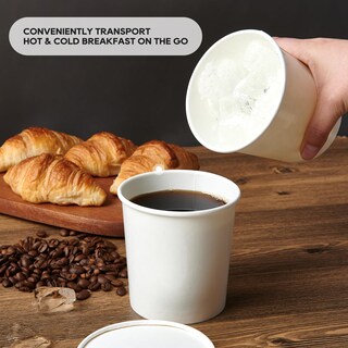 Foto 3 | Foto 3 | Recipientes Para Sopa Jolly Party Papel De 16 Onzas Con Tapas 50 Unidades Color Blanco - Venta Internacional.